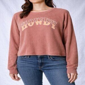 Altar'd State ‘Howdy’ Ribbed Sweatshirt